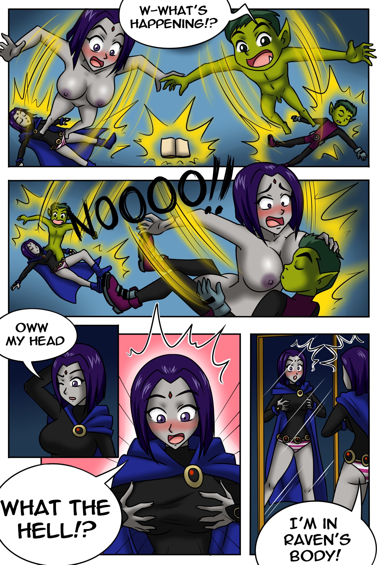 Beastboy And Raven Swap Bodies 02