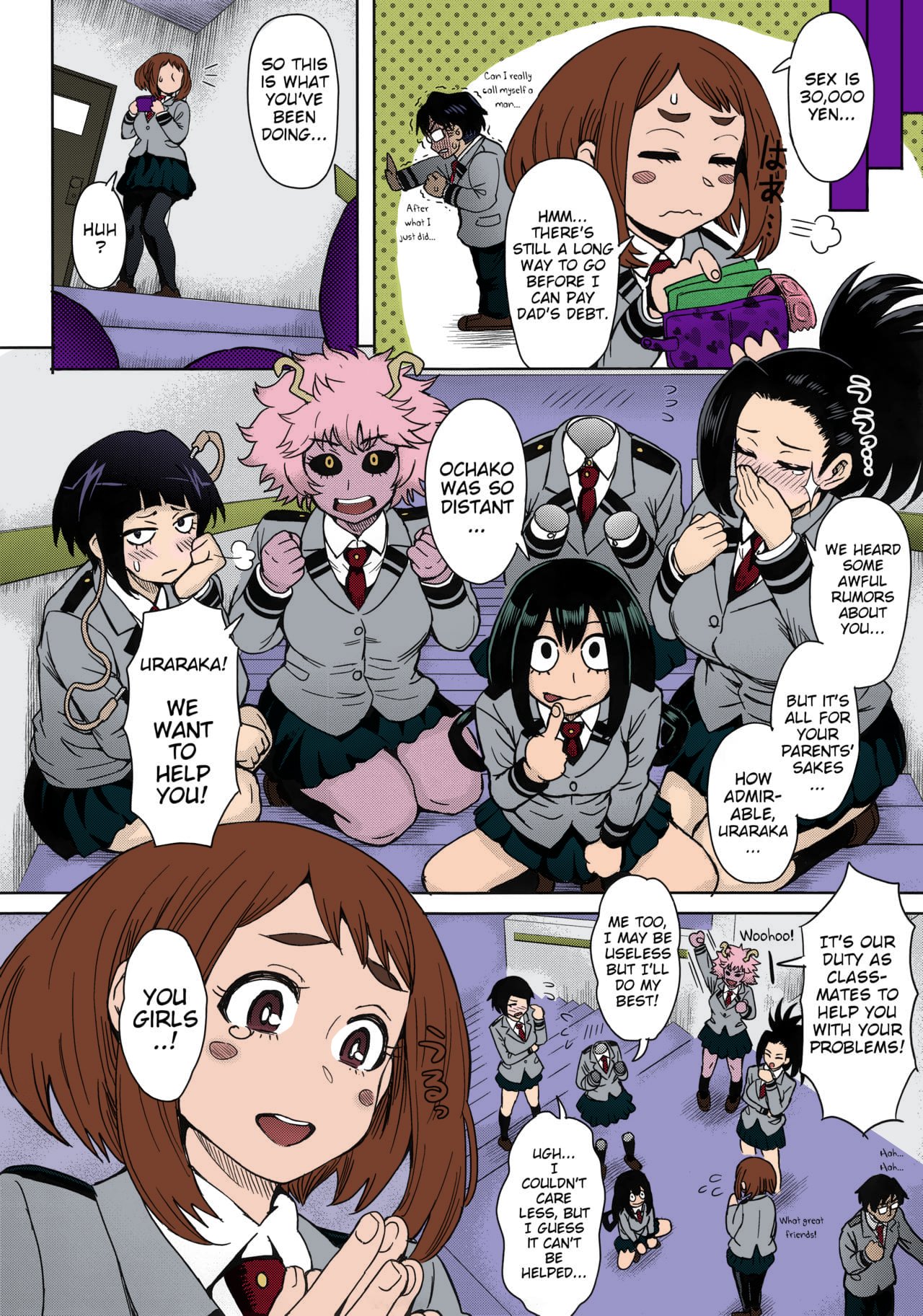 Colorized Uraraka Ura Fuzoku Urarakas Behind The Scenes Prostitution 10