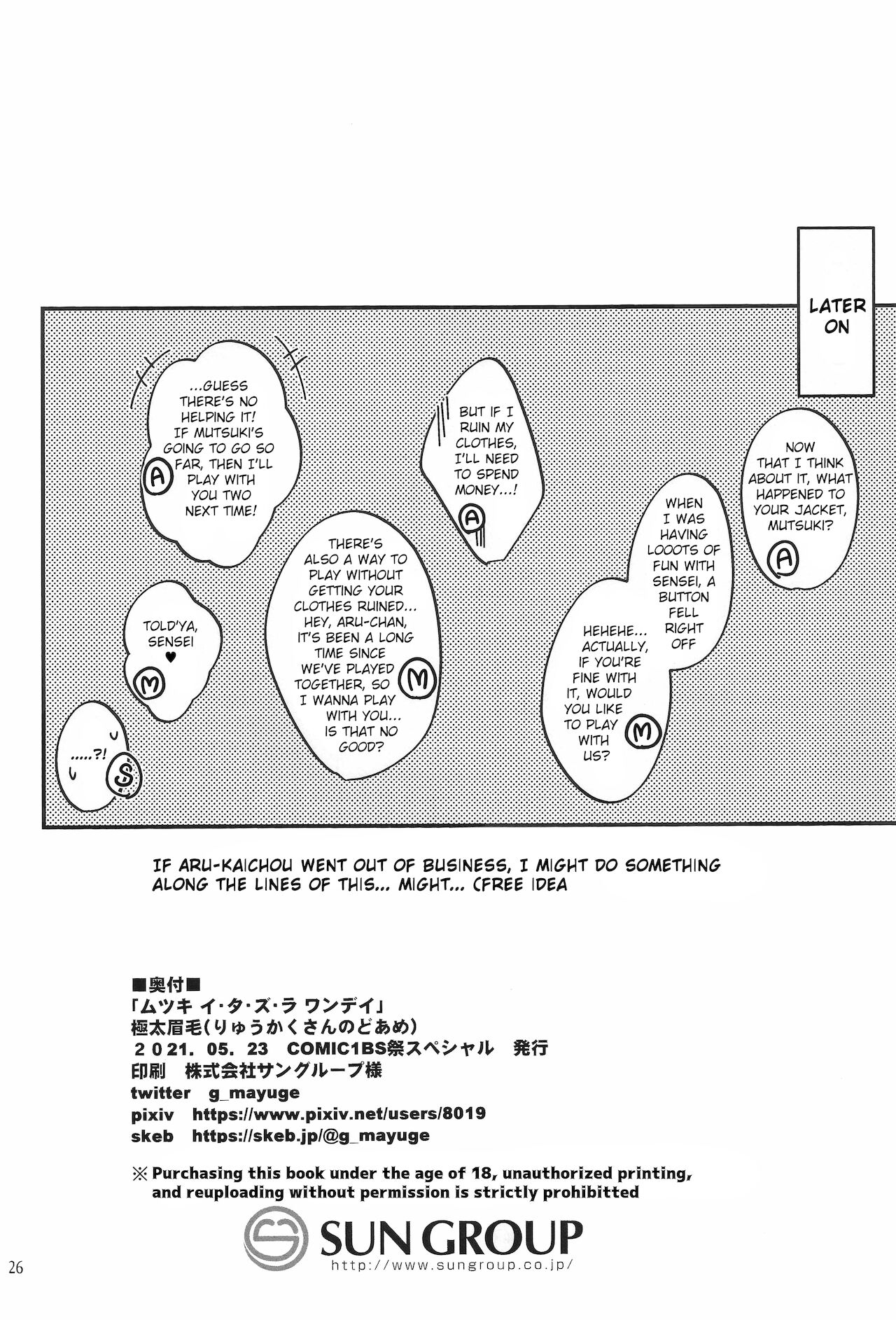 Mutsuki I.ta .zu .ra One Day Blue Archive 26