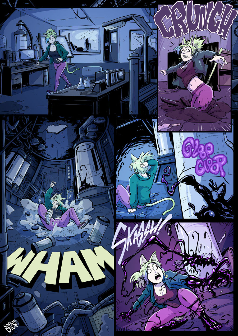 Symbiote Catgirl Seeping Ooze 01