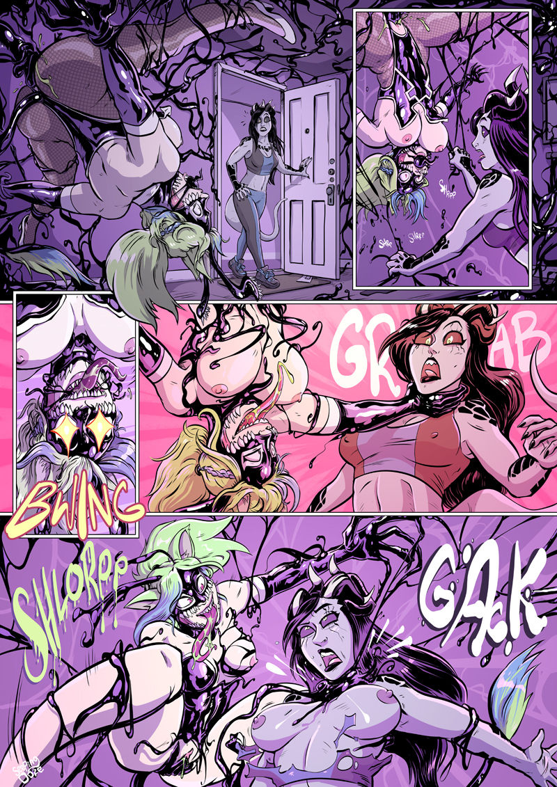Symbiote Catgirl Seeping Ooze 05