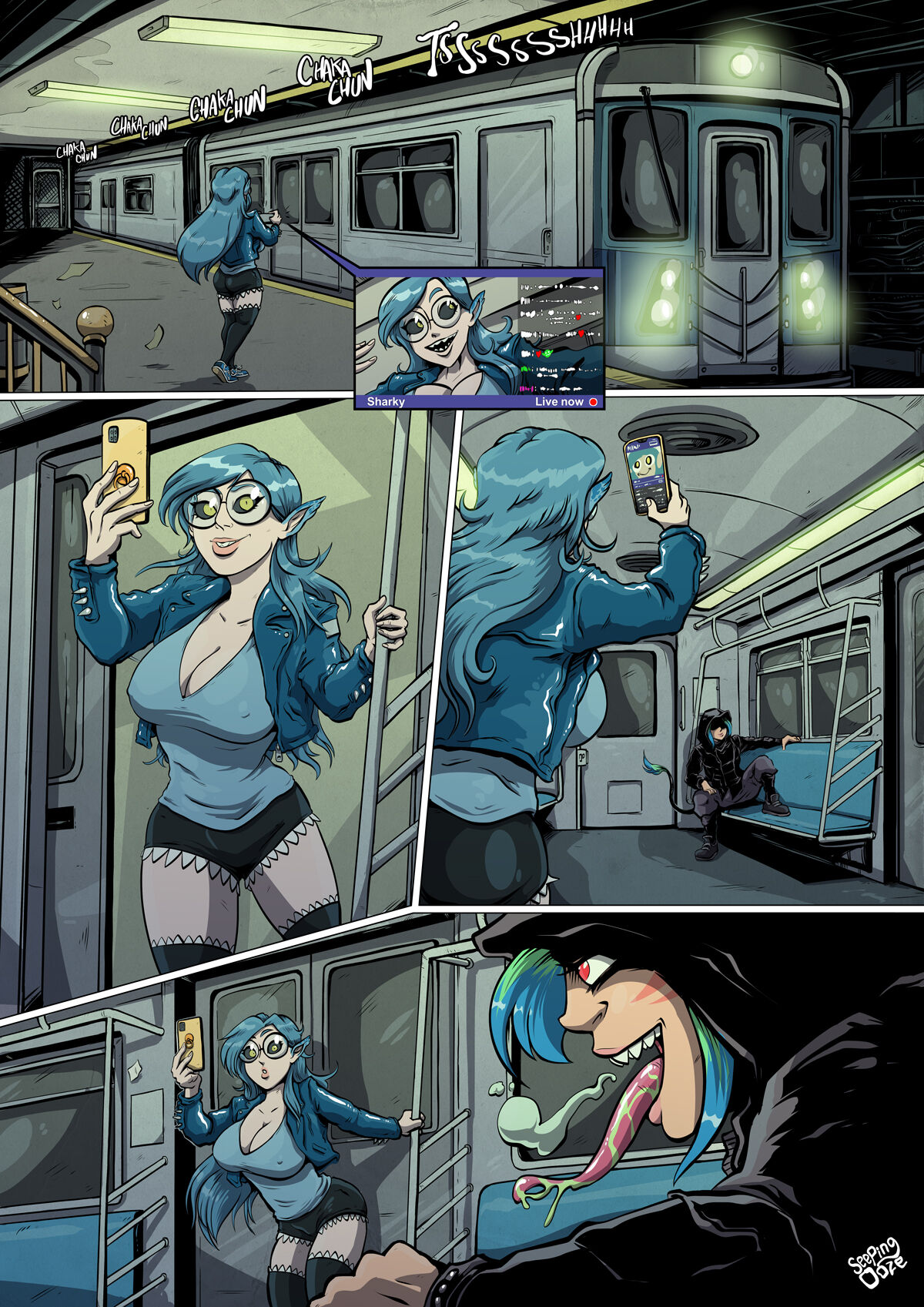 Symbiote Catgirl Seeping Ooze 08