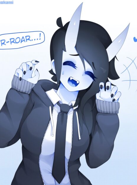 Oh Wow What A Ferocious Oni! So Scary!! – Ahegaokami