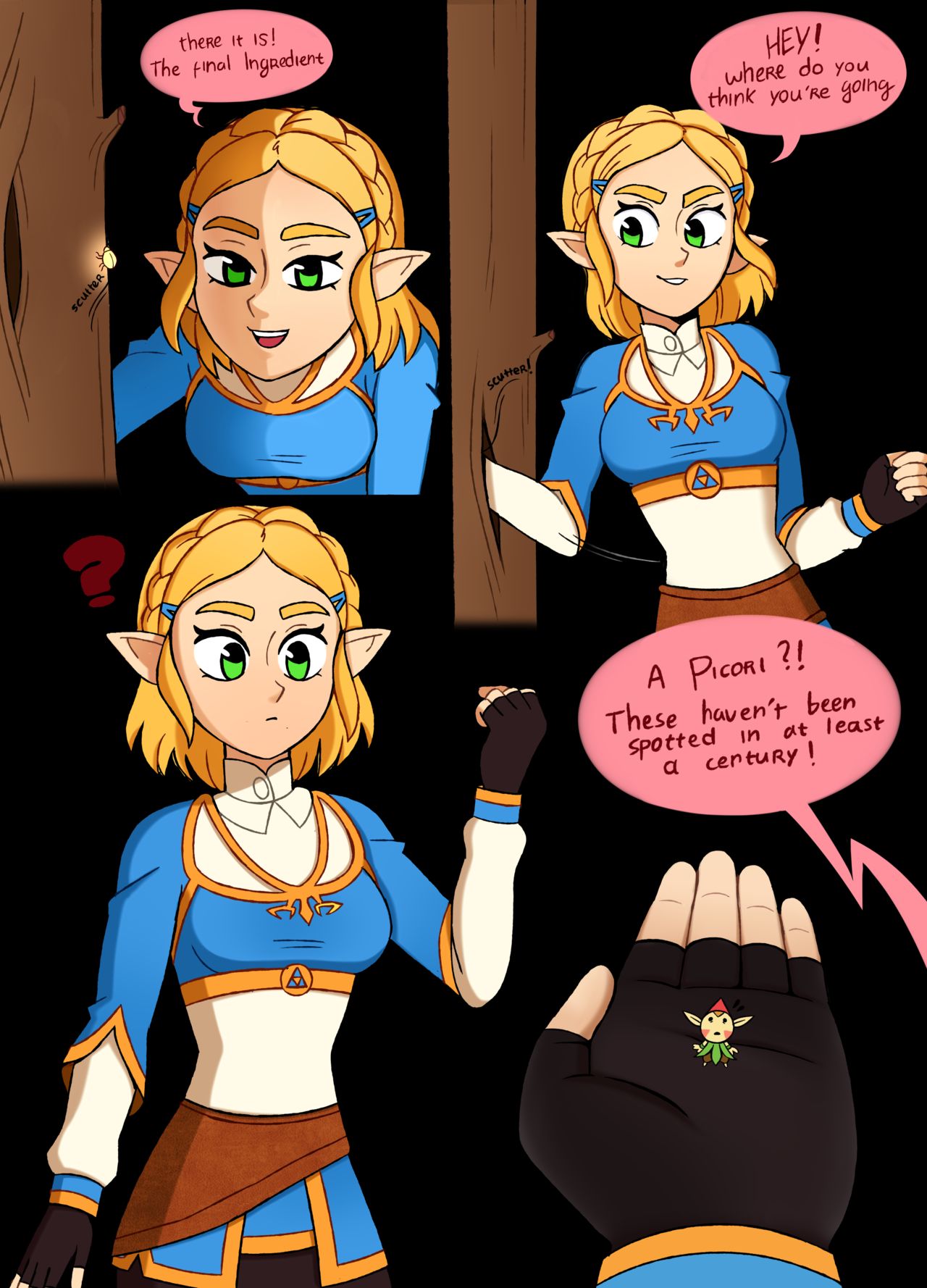 A Minor Side Quest Giantess Zelda Punishedmosquito 01