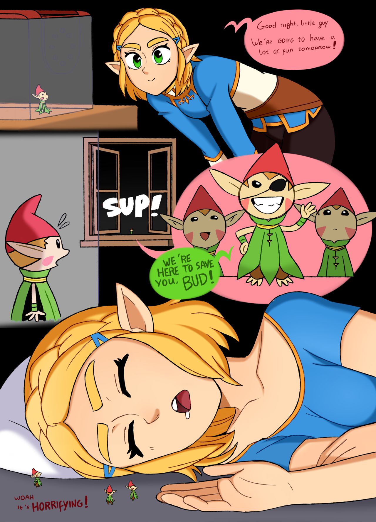 A Minor Side Quest Giantess Zelda Punishedmosquito 02