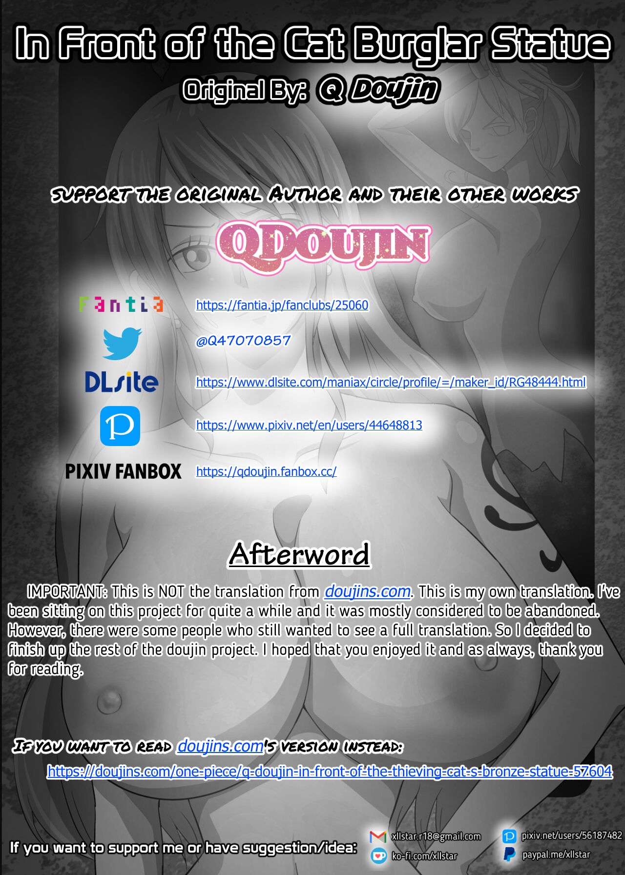 In Front Of The Cat Burglar Statue – Q Doujin 24