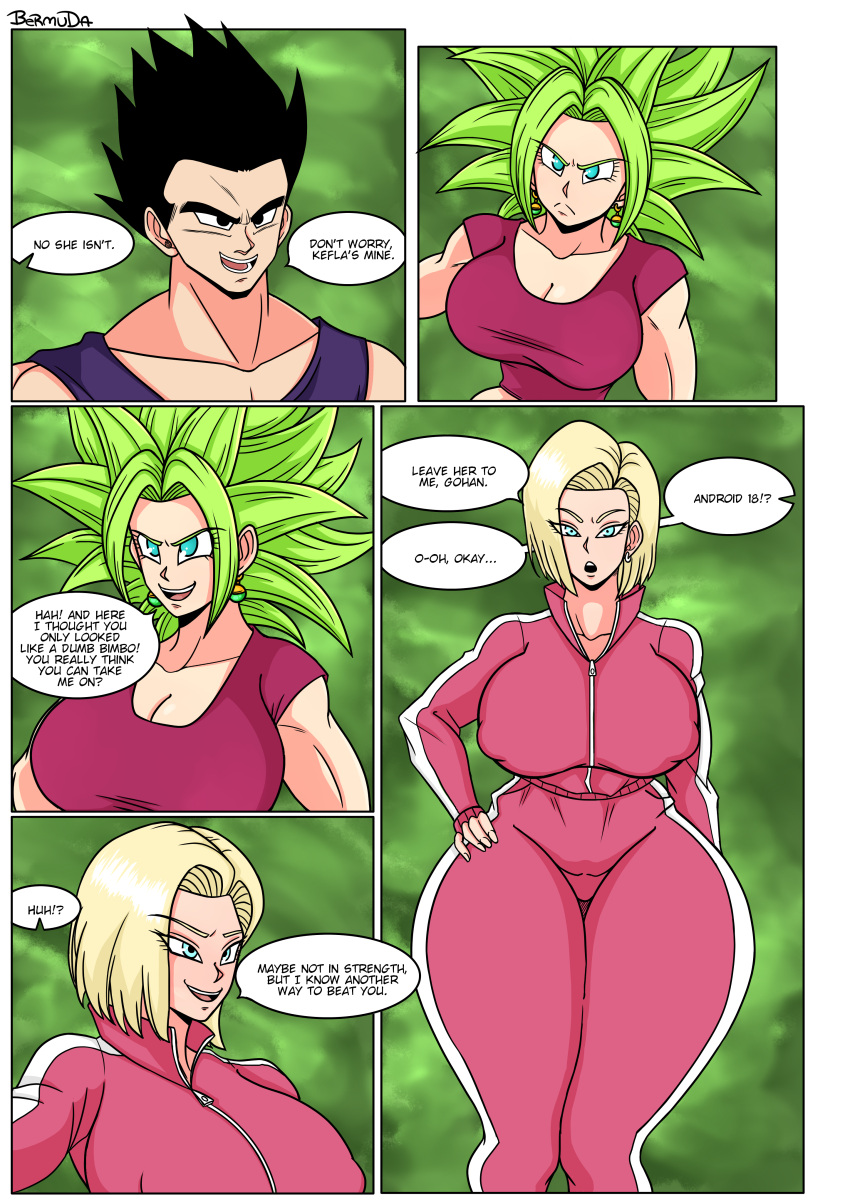 Android 18 Vs Kefla Full Fight Bermuda Art 1