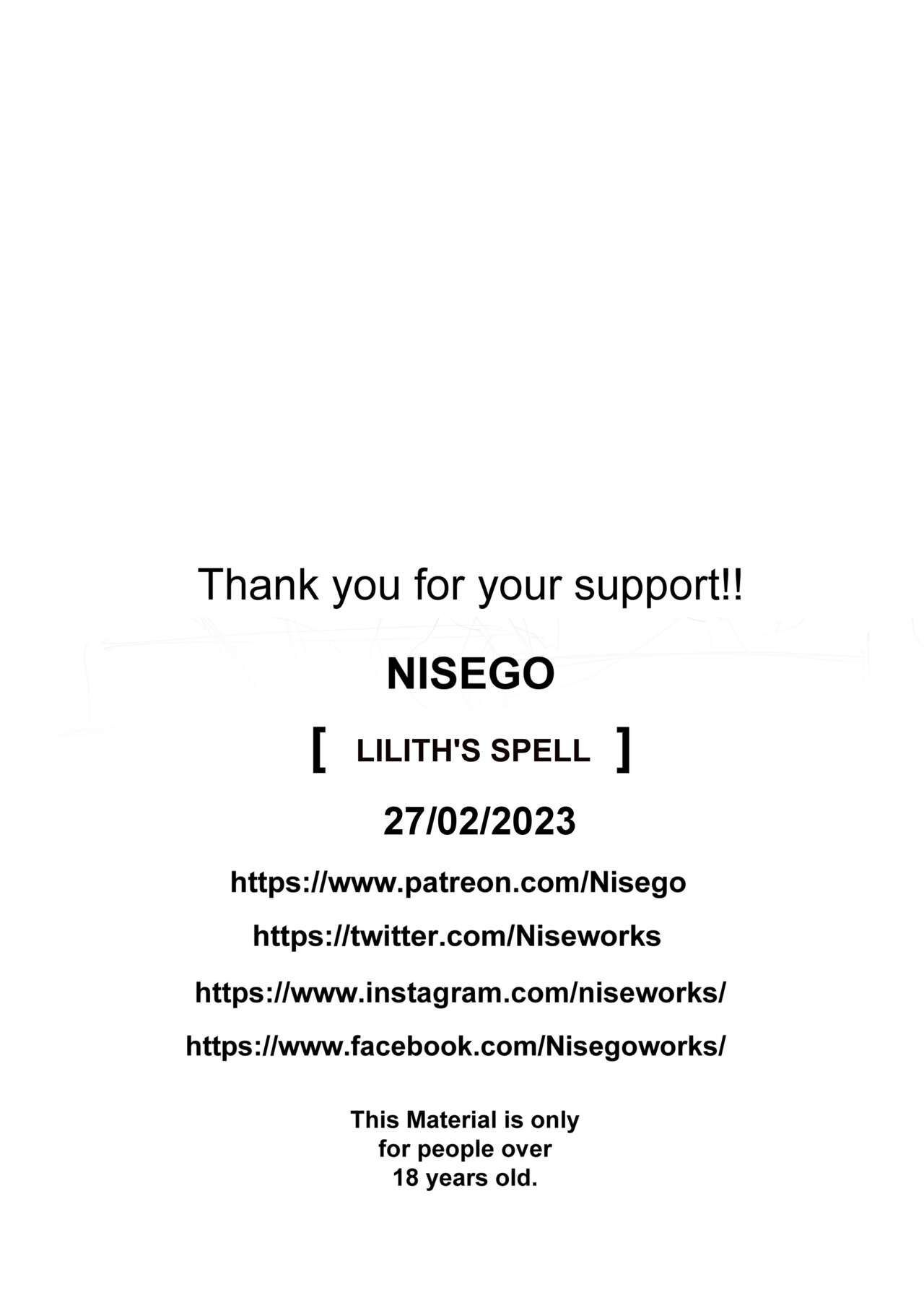 Liliths Spell Nisego 15