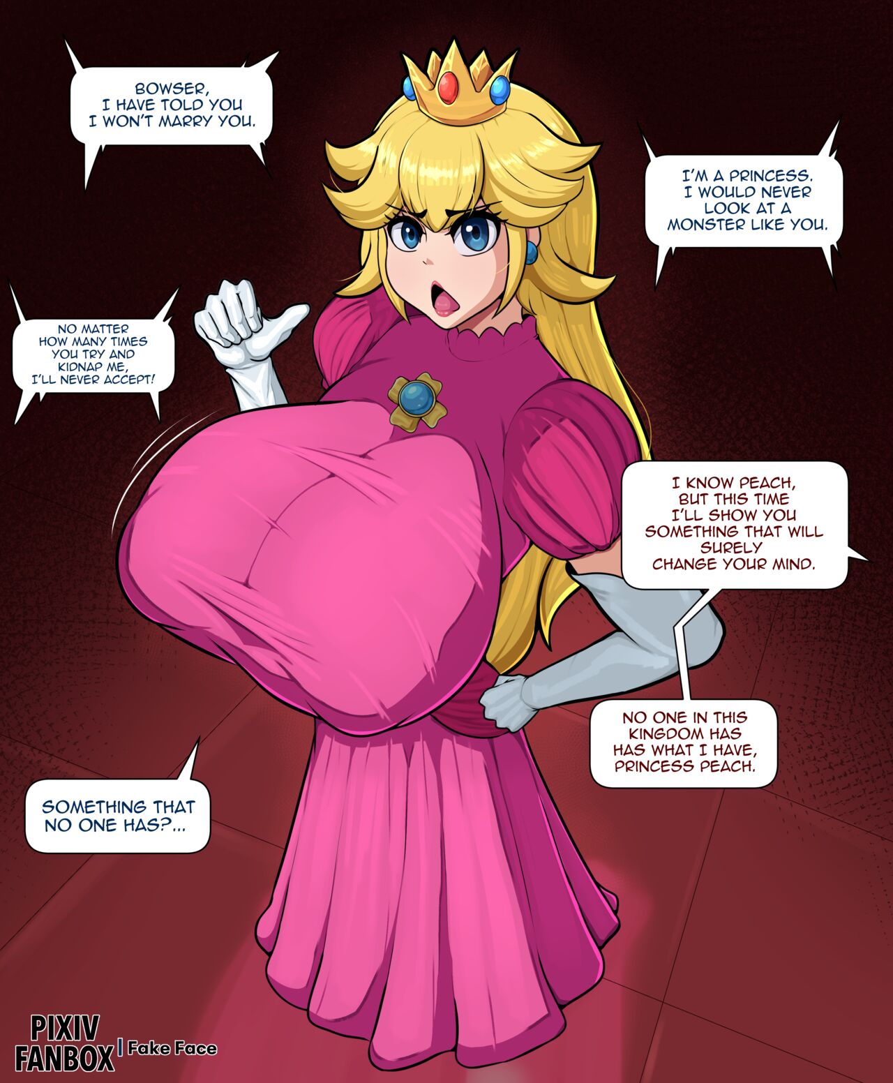Princess Peach X Bowser Fake Face 01