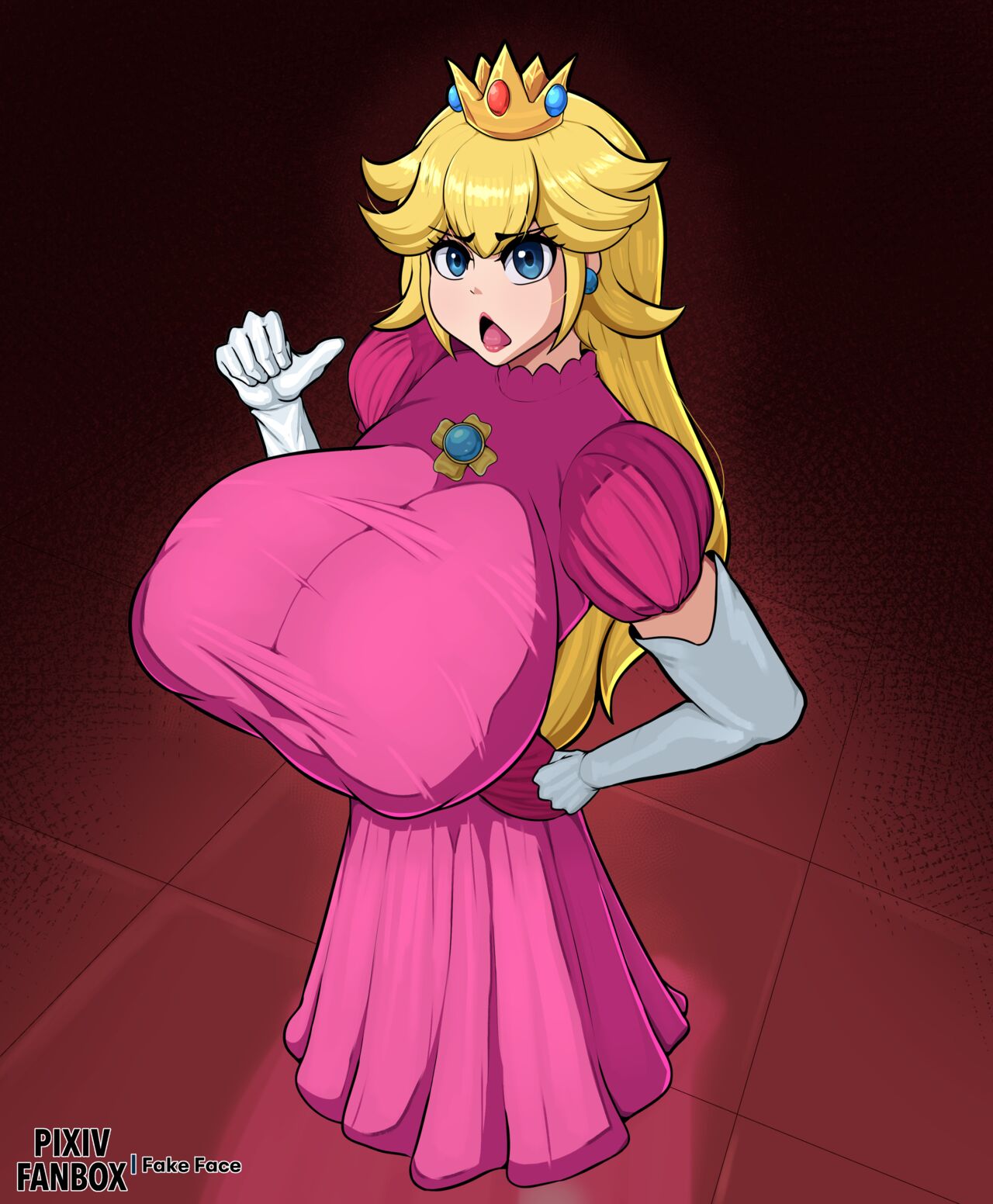 Princess Peach X Bowser Fake Face 11